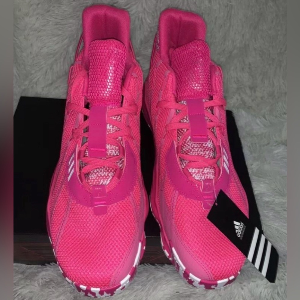 Men's Adidas Dame 7 I AM My Own Fan Basketball Shoes Pink